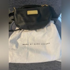 Black Leather Marc Jacobs Crossbody Bag